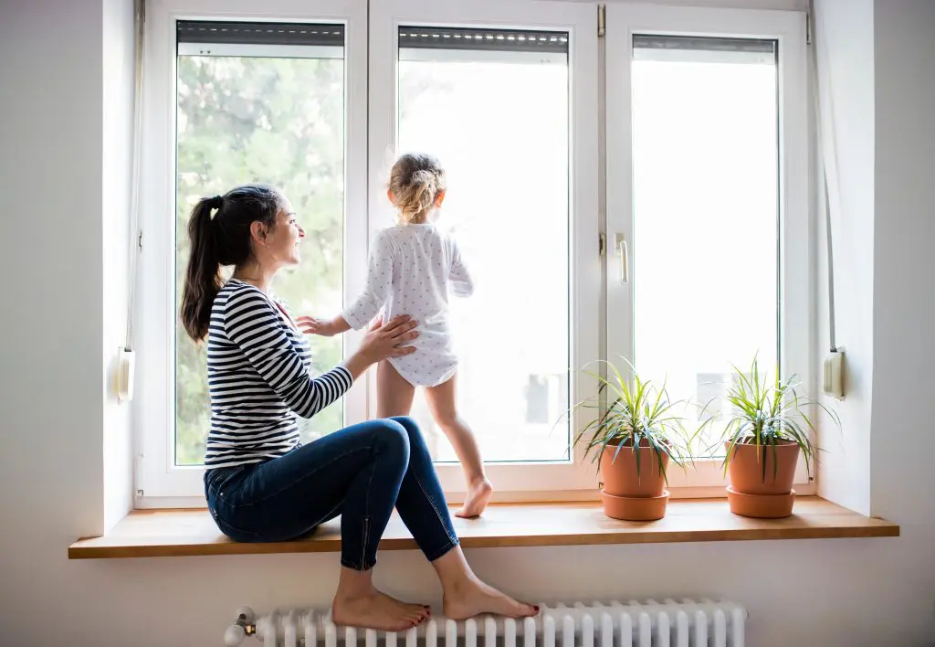 Family Sat By a Window