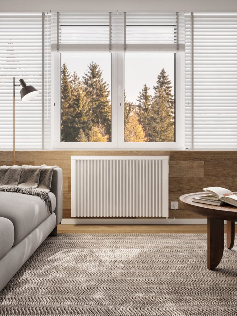 RadTherm electric radiator underneath a window